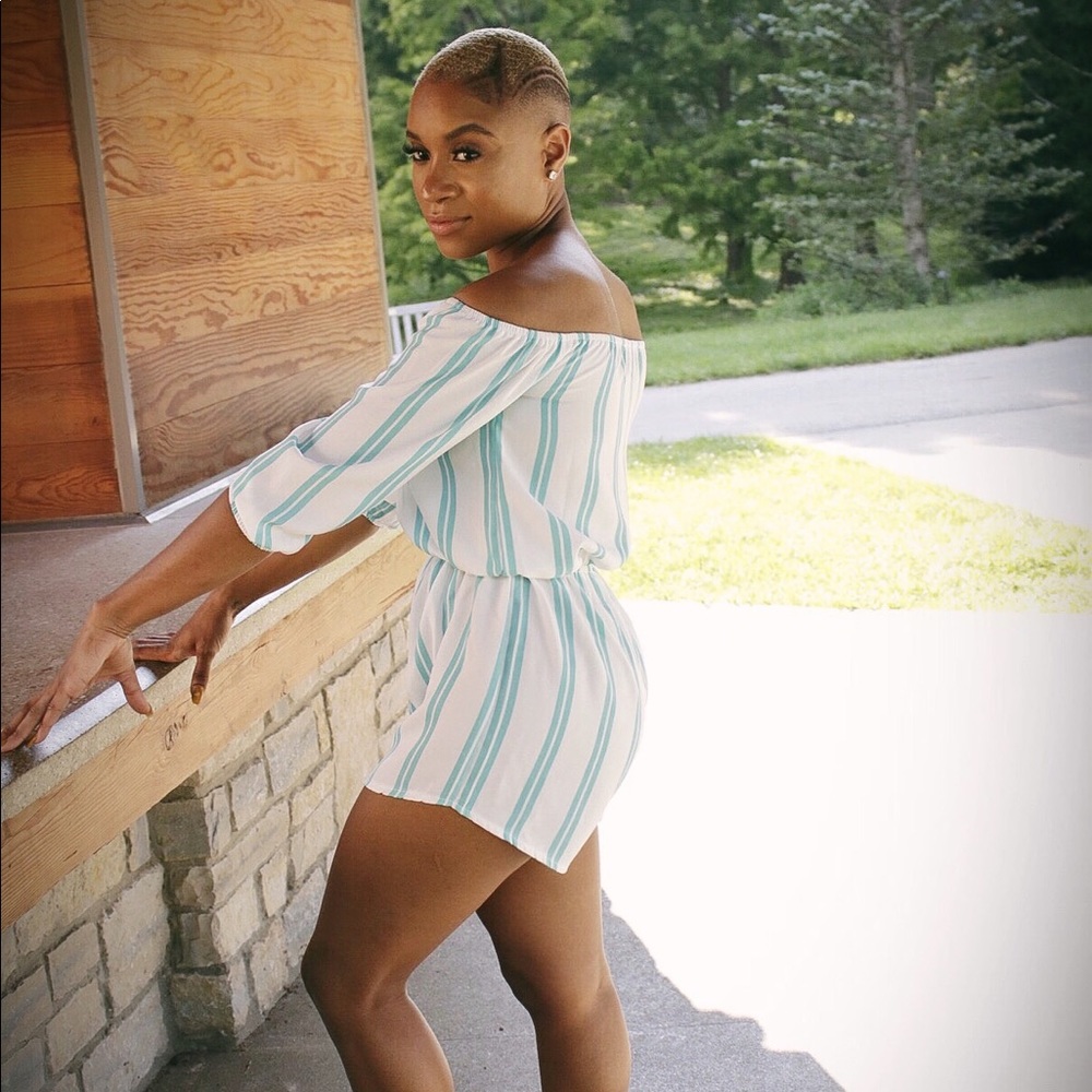 Off Shoulder Casual Romper